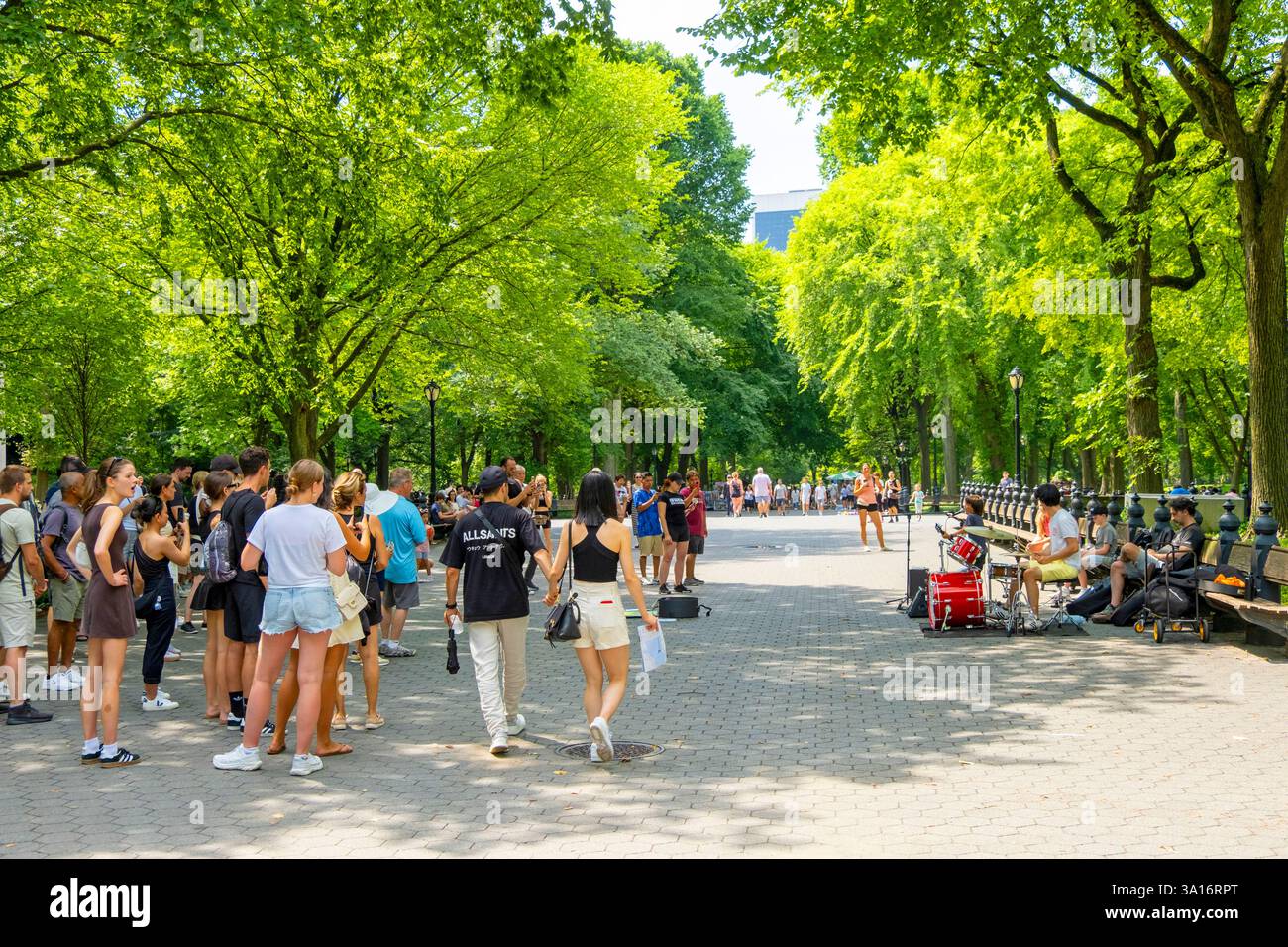 Usa, New York State, New York City, Manhattan, Central Park, die Mall Stockfoto