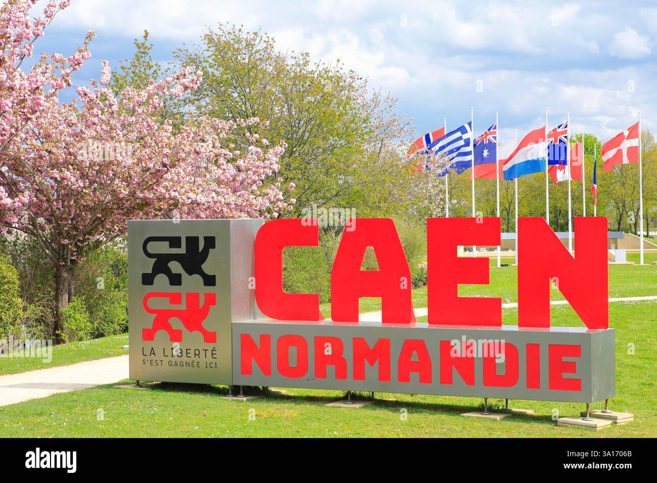 Frankreich, Calvados, Caen, Park rund um das Caen Memorial Stockfoto