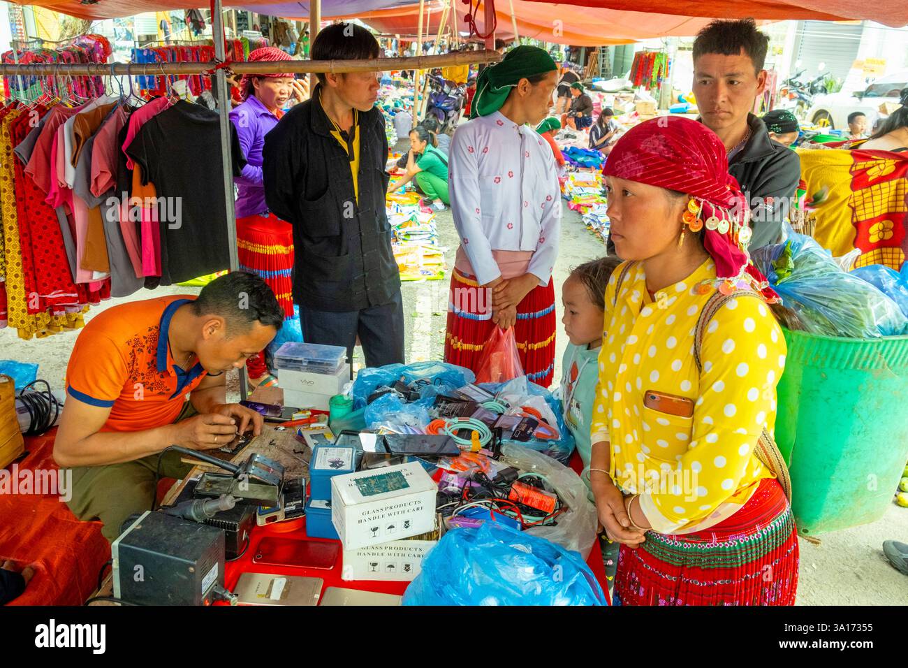 Vietnam, Provinz Ha Giang, Meo Vac Markt Stockfoto