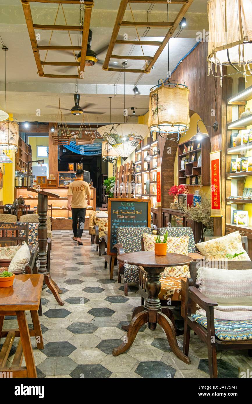 Vietnam, Provinz Quang Nam, Hoi an, historisches Zentrum, das von der UNESCO zum Weltkulturerbe erklärt wurde, Restaurant Stockfoto