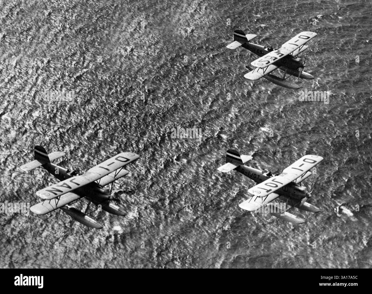Heinkel He 60 Wasserflugzeuge vom Marinebasis Kiel-Holtenau. [Automatisierte Übersetzung] Stockfoto