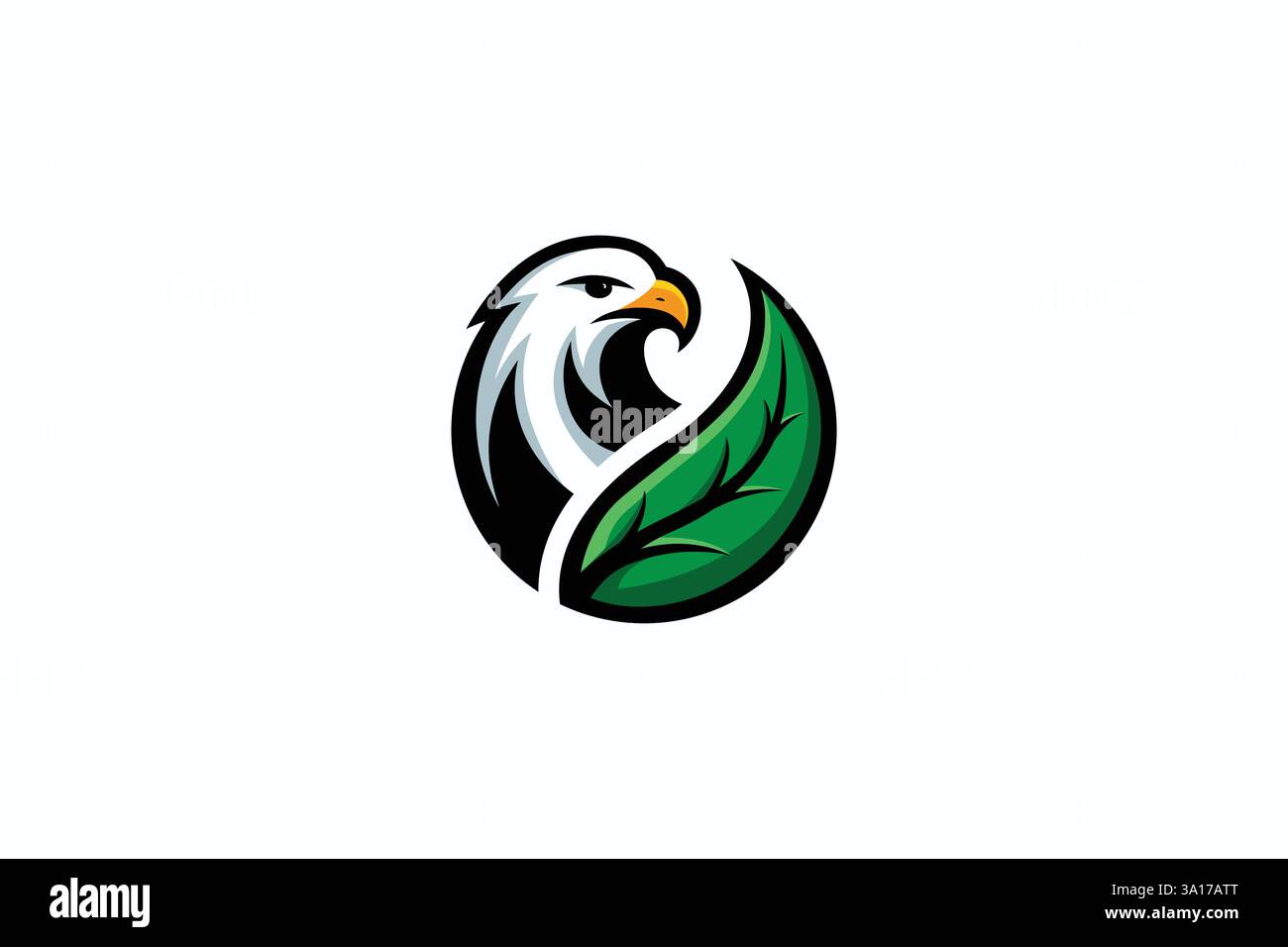 Elegantes Eagle- und naturinspiriertes Logo-Design mit abstrakten Elementen für moderne und umweltfreundliche Marken Stock Vektor