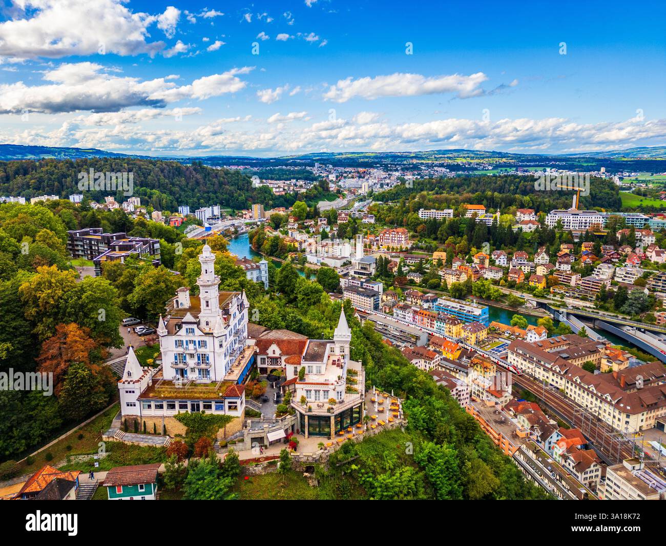 Luzern, Schweiz in den alpen von oben. Stockfoto