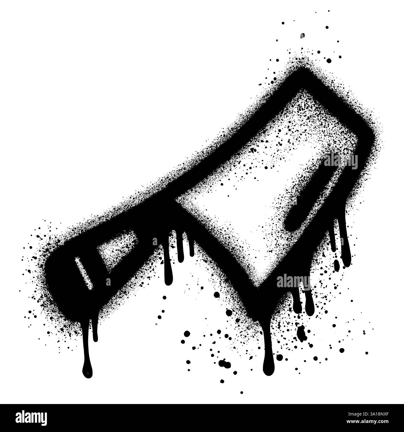 Metzgermesser Graffiti mit schwarzer Sprühfarbe.Vektor-Illustration. Stock Vektor