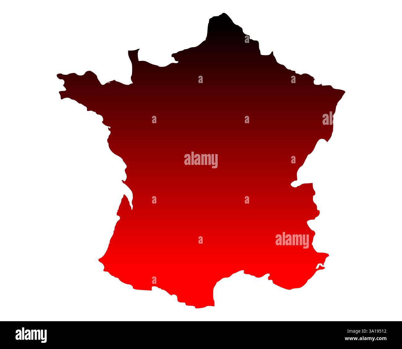 Karte von Frankreich Stockfoto