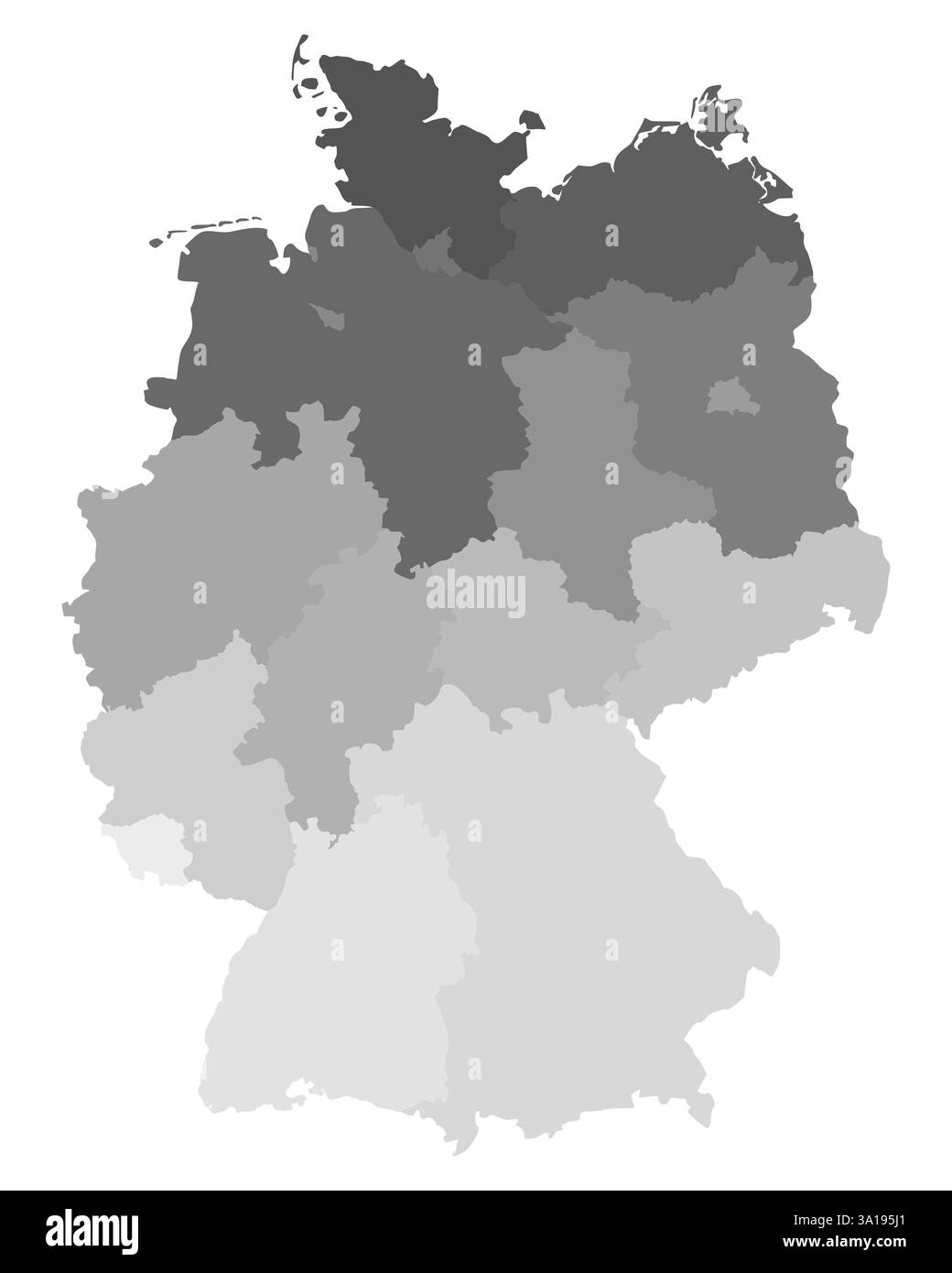 Karte von Deutschland Stockfoto