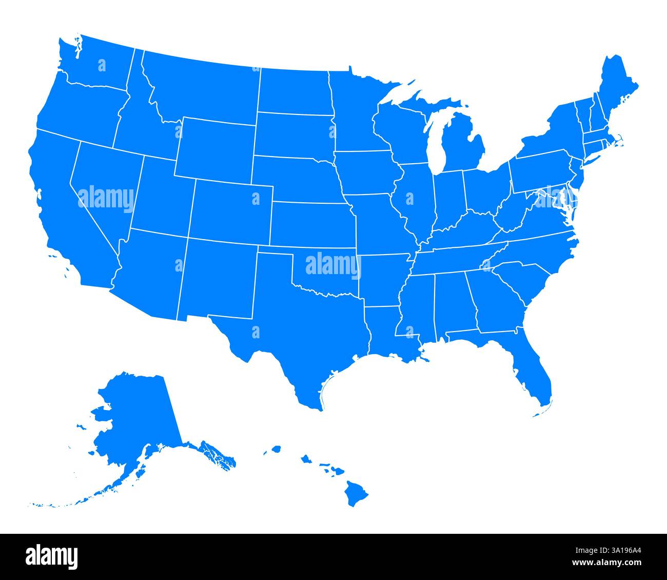 Karte der USA Stockfoto