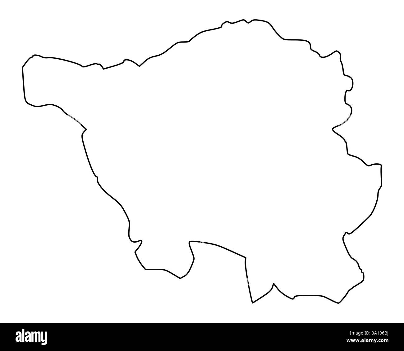 Karte des Saarlandes Stockfoto