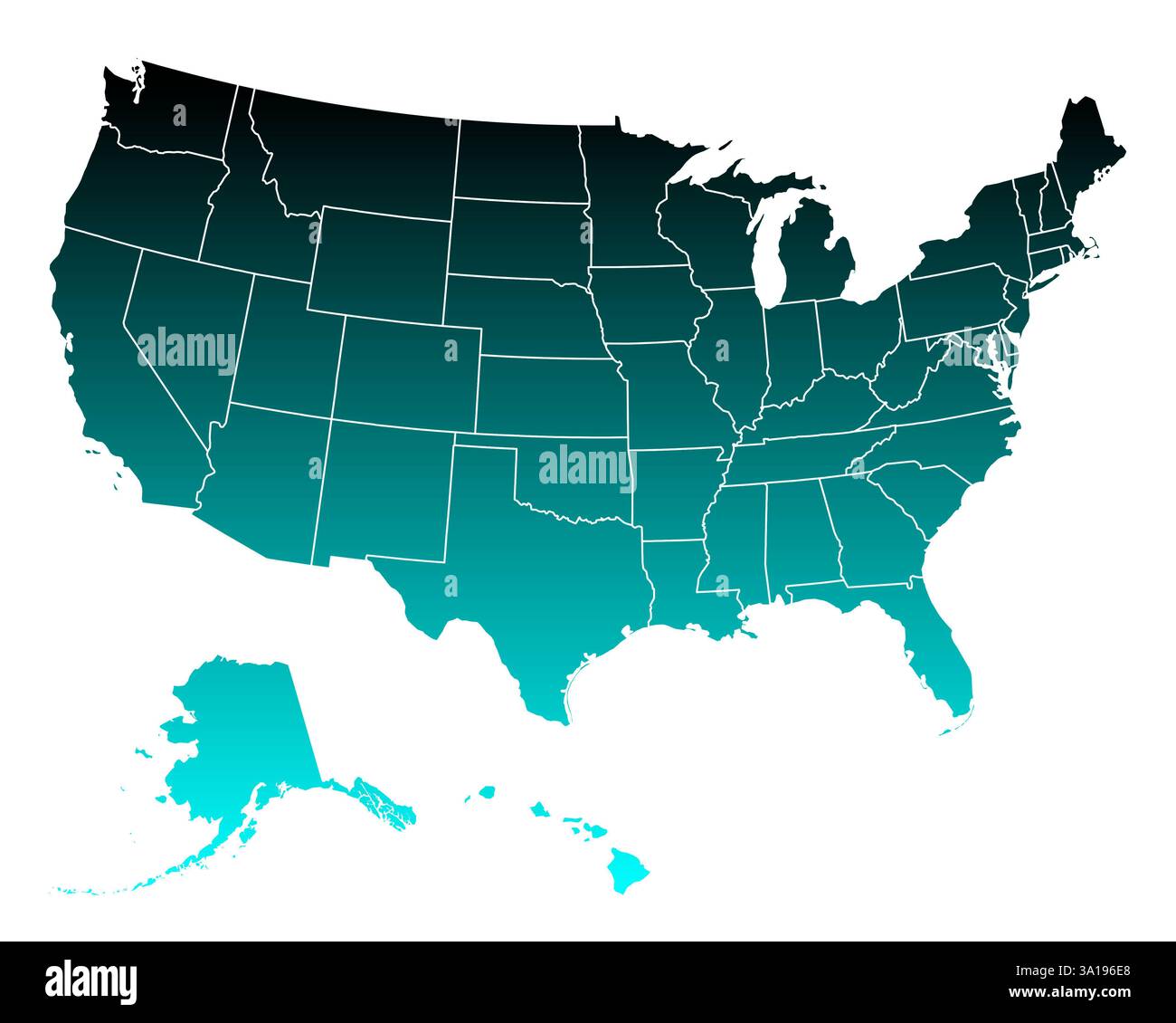 Karte der USA Stockfoto