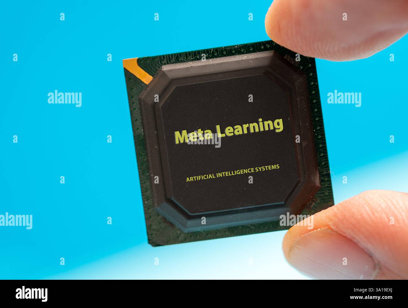 Meta Learning Ein Ansatz des maschinellen Lernens, bei dem das Modell lernt, sich schnell an neue Aufgaben anzupassen, und zwar mit nur einer geringen Datenmenge, die üblicherweise in rein verwendet wird Stockfoto