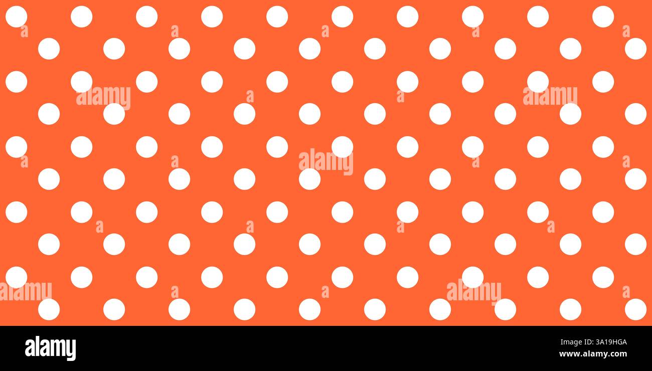 Weiße Punkte auf breitem rotem Hintergrund Stockfoto