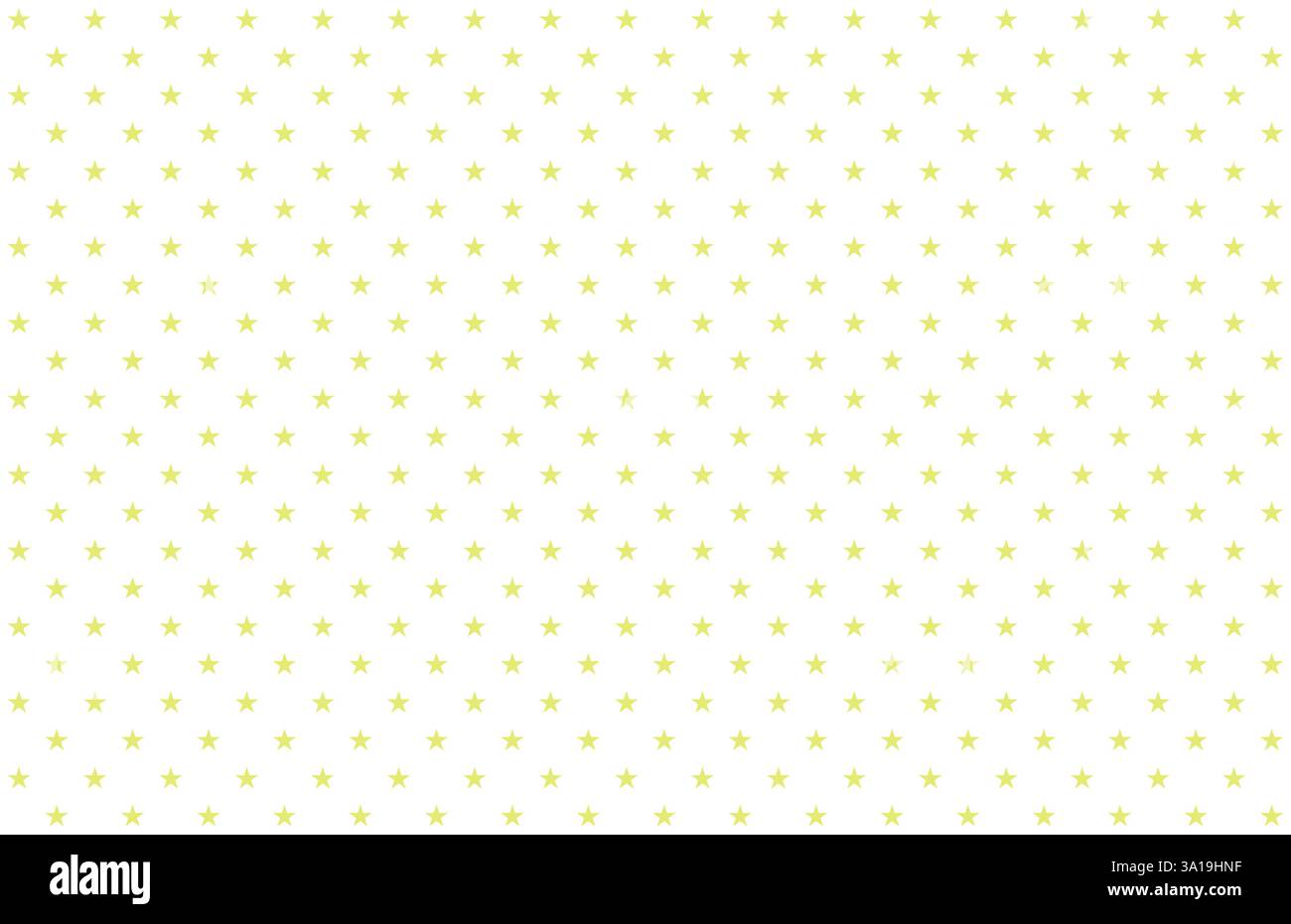 Hintergrundstruktur nahtlos: Kleine Sterne in goldgelber Farbe auf weiß für Weihnachten oder Geschenkpapier Stockfoto