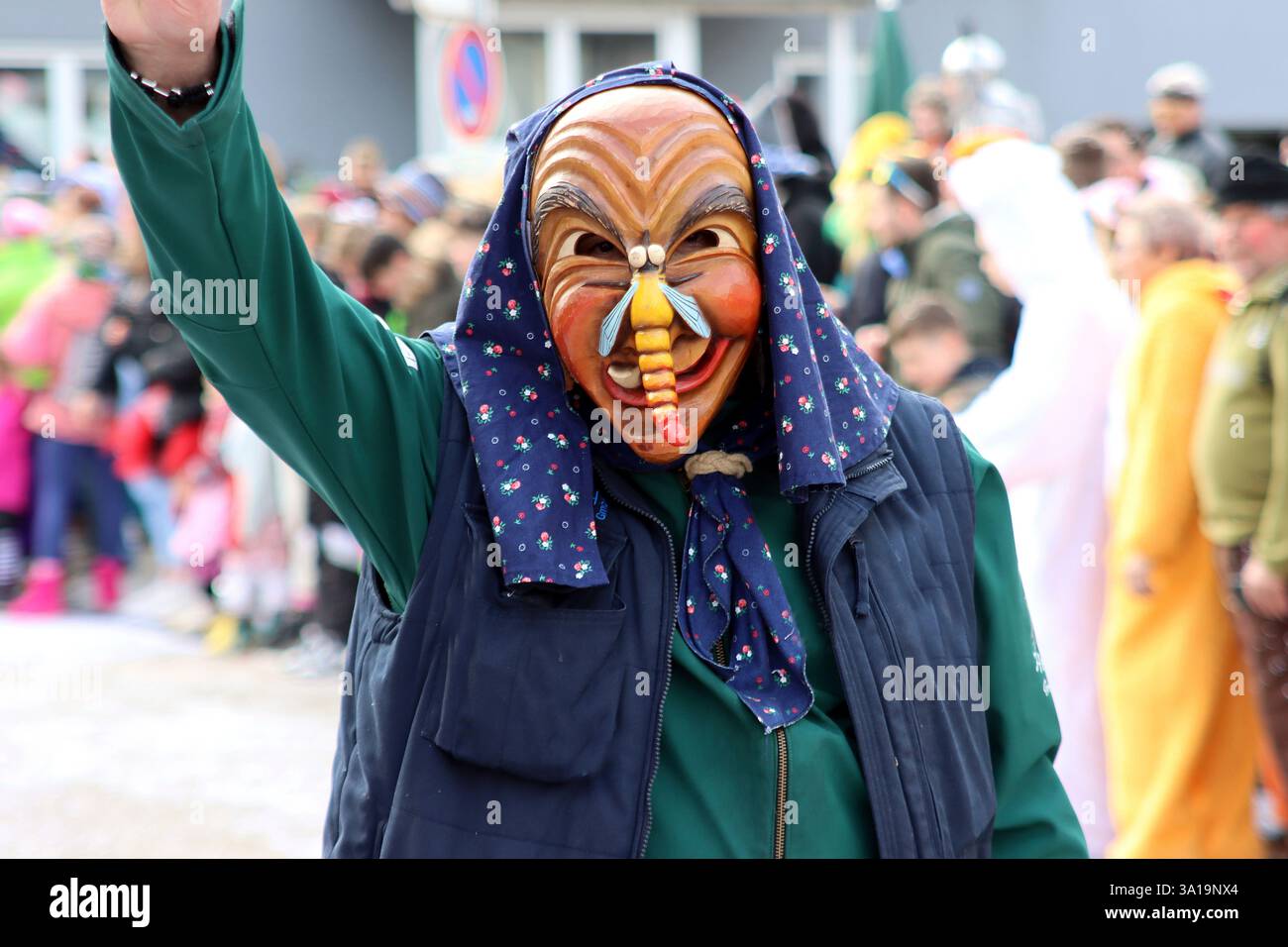 Große schwäbisch-alemannische Karnevalsparade Stockfoto