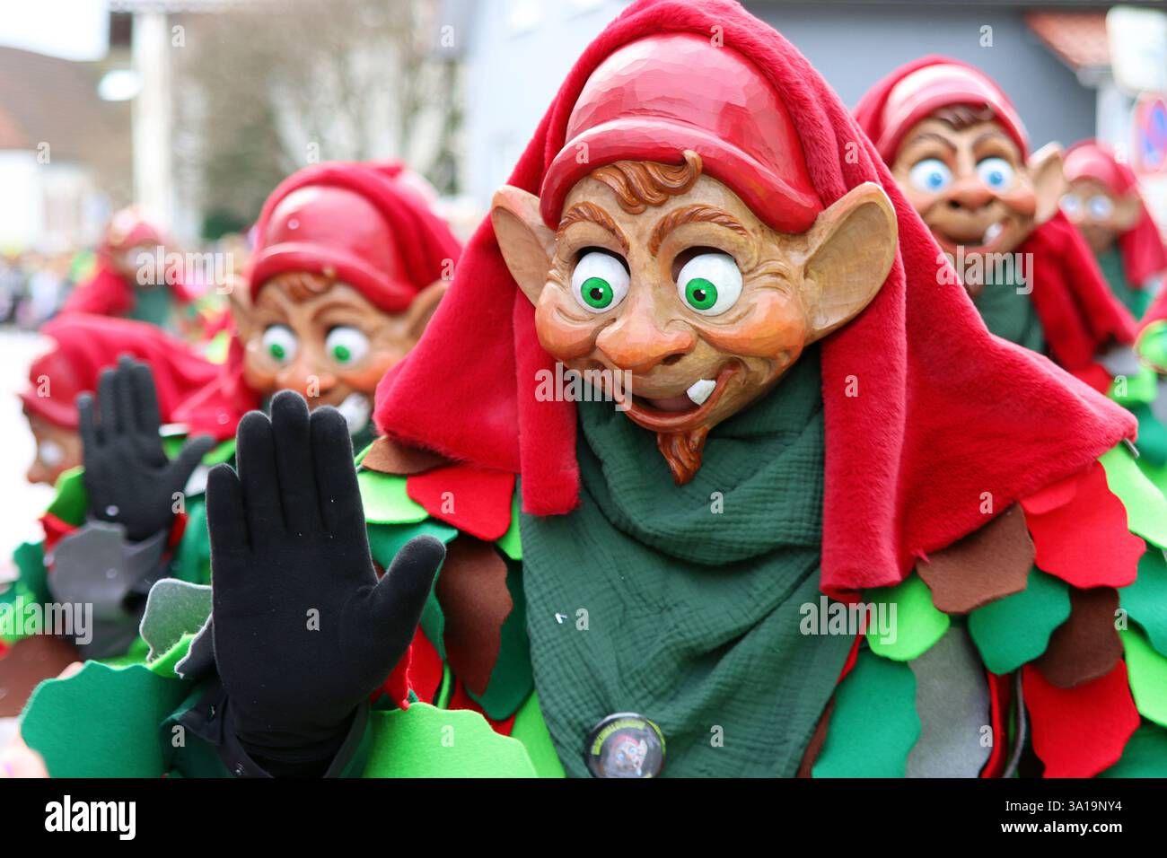 Große schwäbisch-alemannische Karnevalsparade Stockfoto