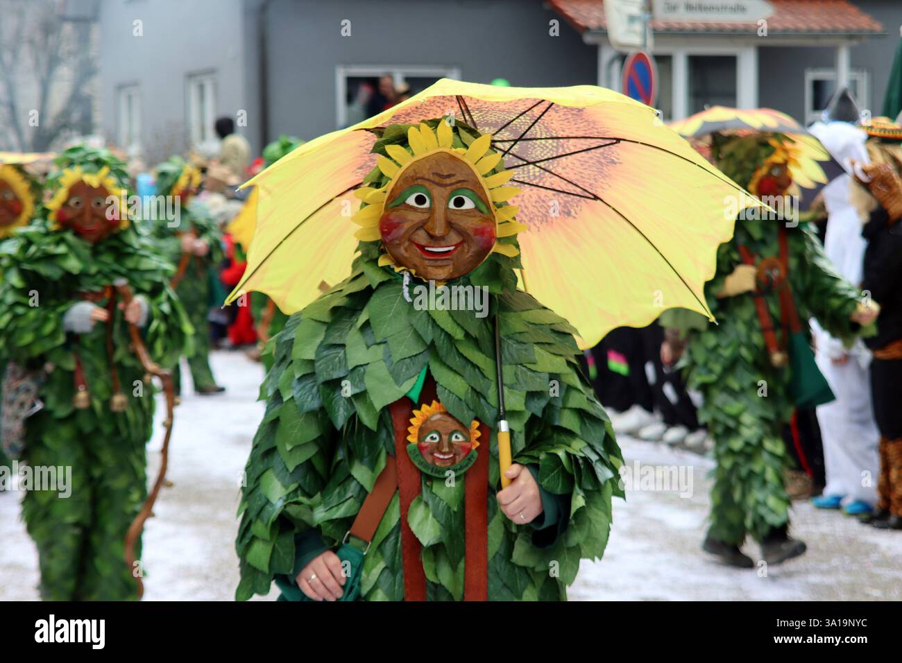 Große schwäbisch-alemannische Karnevalsparade Stockfoto