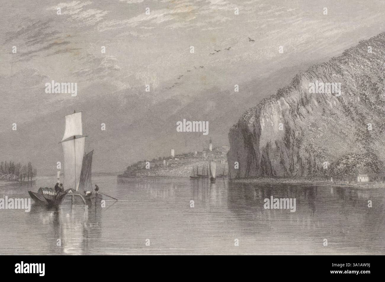 Coteaux de Mauves, 1833. Stockfoto