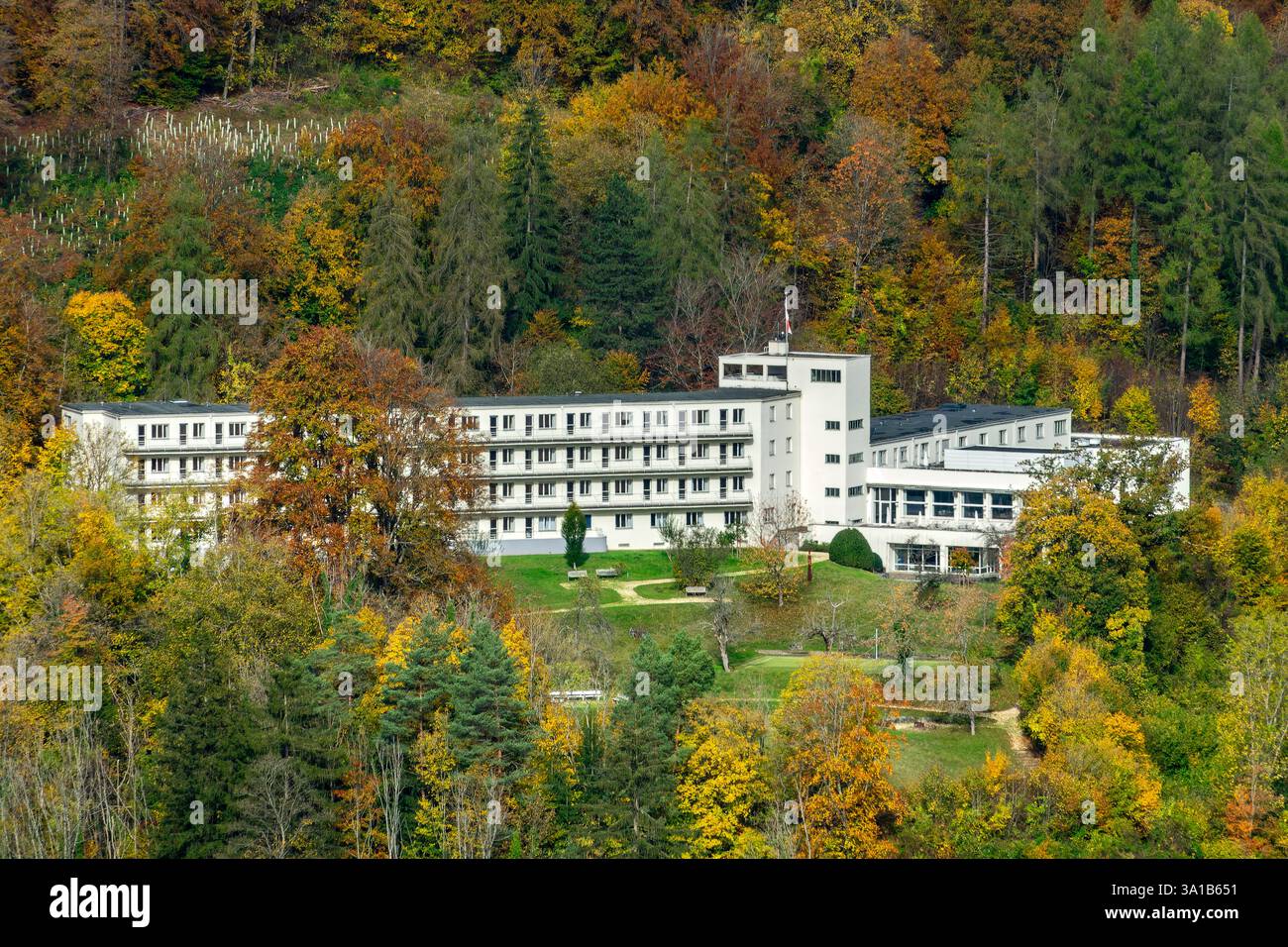 Bad Urach, Haus auf der Alb, Kongresszentrum des Staatlichen Zentrums für politische Bildung seit 1992. Stockfoto