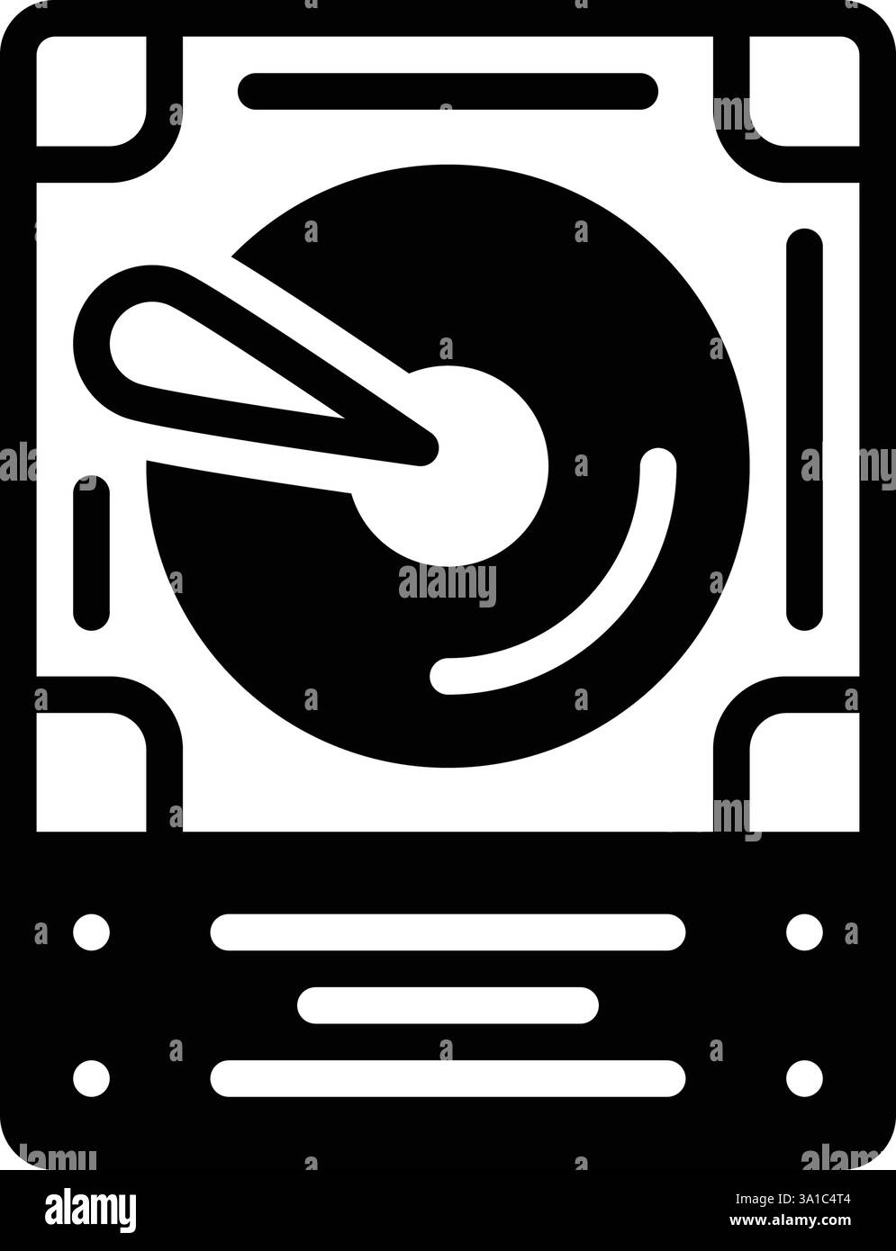 Symbol für Festplatte, Laufwerk Stock Vektor