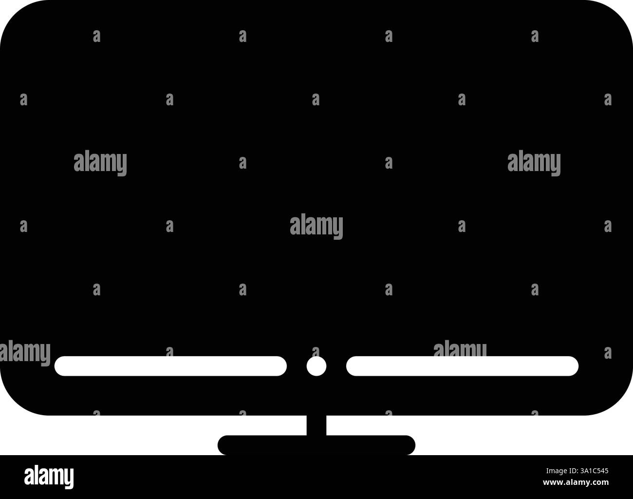 Symbol für Monitor, visuelle Anzeige Stock Vektor