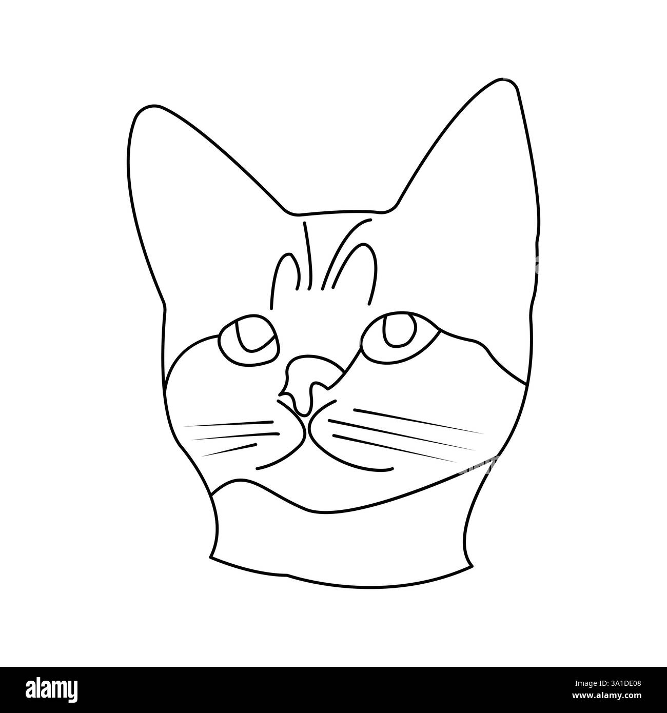 Durchgehende einzeilige Kunstzeichnung von Katze Haustier-Konzept Umrissvektor-Symbol Stock Vektor