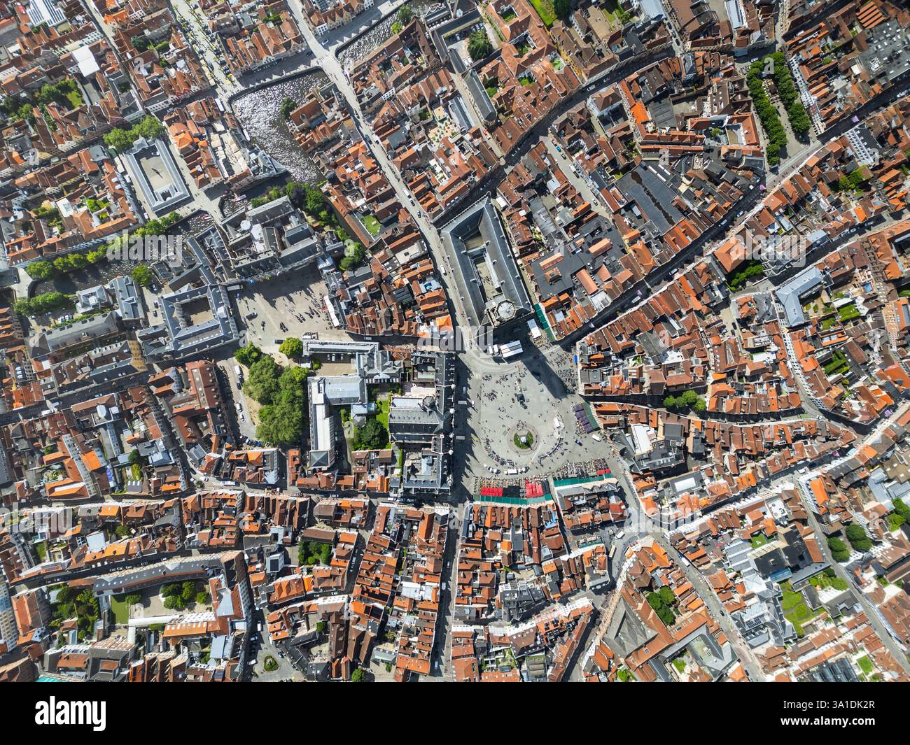 Glockenturm von Brügge, Marktplatz, Brügge, Belgien Stockfoto