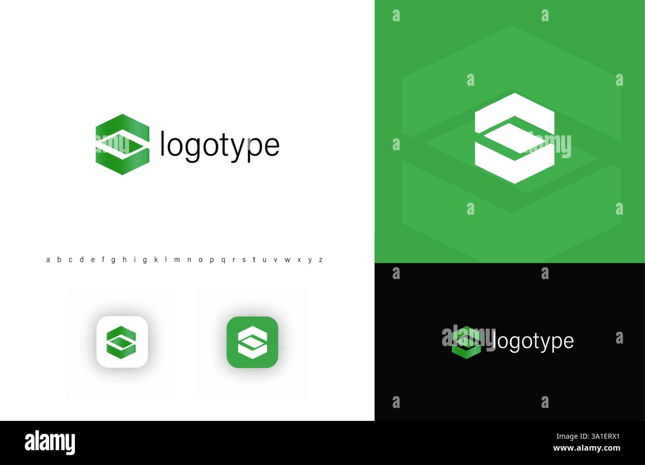 Buchstabe S, modernes sechseckiges Logo mit mehrlagigem geometrischem Design, das Struktur, Stabilität und Innovation symbolisiert. Ideal für Technologieunternehmen und Bauunternehmen Stock Vektor