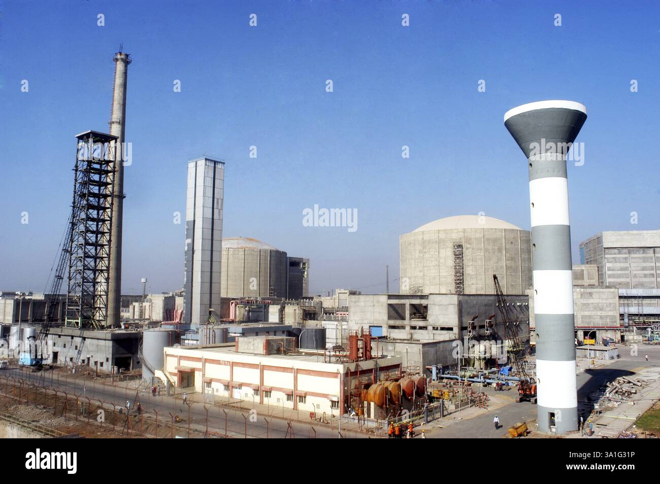 Tarapur Atomkraftwerk Block 3 und 4 Allgemeine Ansicht des Kraftwerks Tarapur, nahe Bombay Mumbai, Maharashtra, Indien, Asien Stockfoto