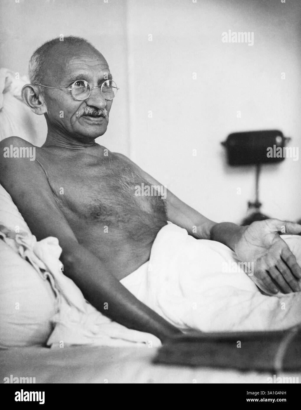 Mahatma Gandhi im Birla House, Mumbai, August 1942, Indien KEIN MR Stockfoto