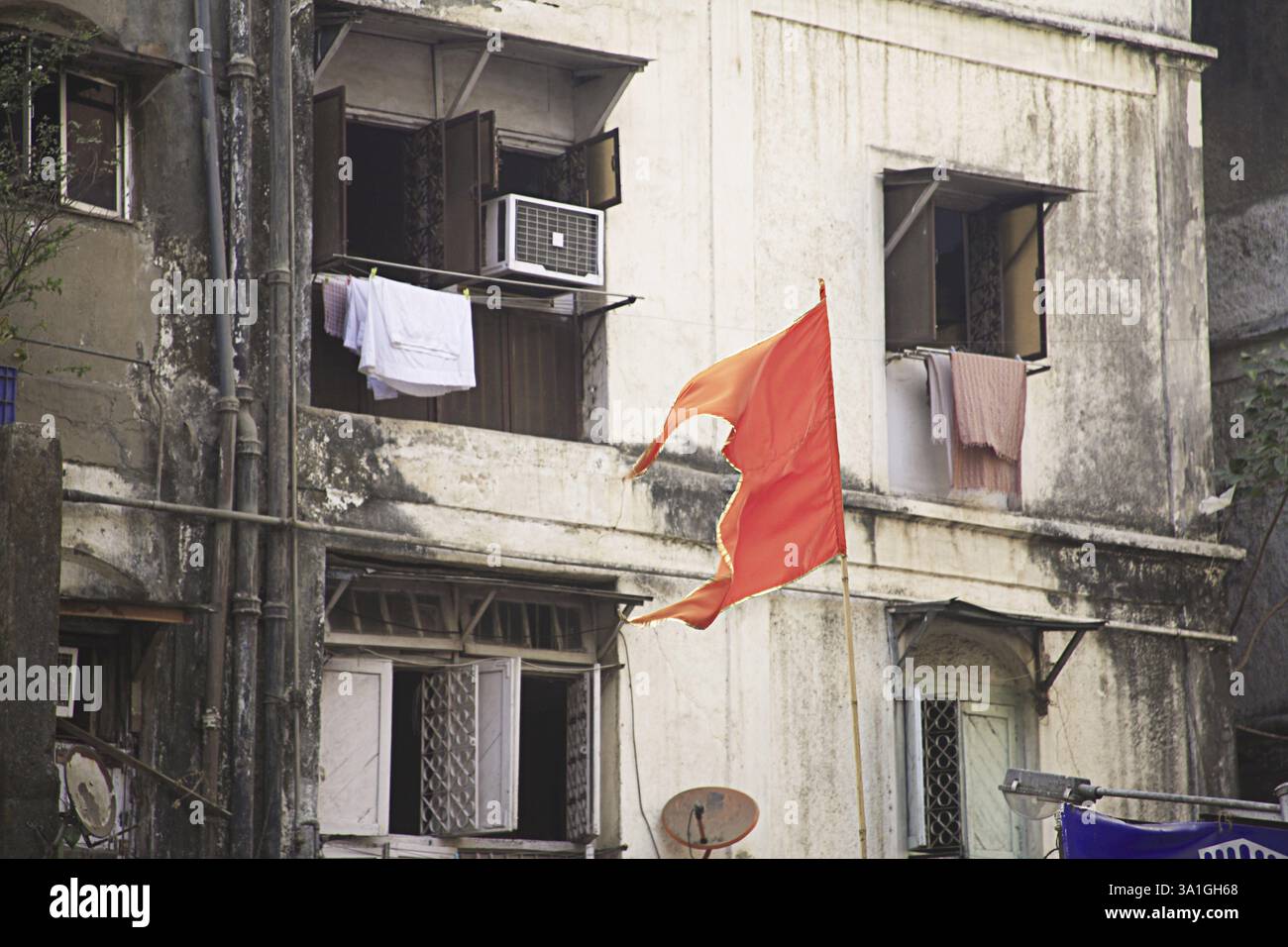 Altes Abhyankar-Gebäude, N. Bharucha Road, Grant Road, Bombay, jetzt Mumbai, Maharashtra, Indien, Asien Stockfoto