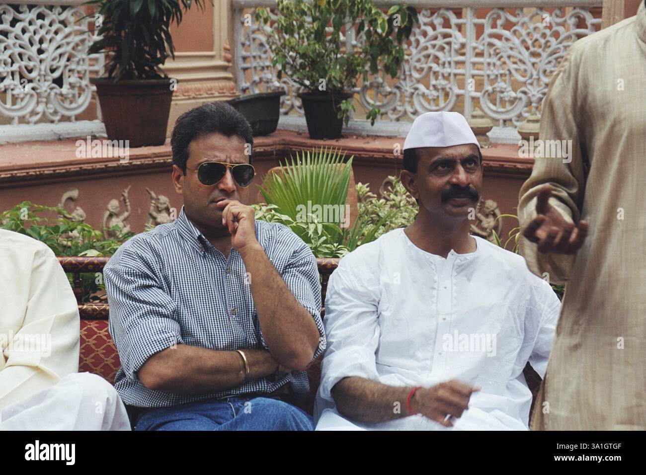 Der berüchtigte Gangster Arun Gawli Daddy wurde zum Politiker Akhil Bhartiya Sena NO MR Stockfoto