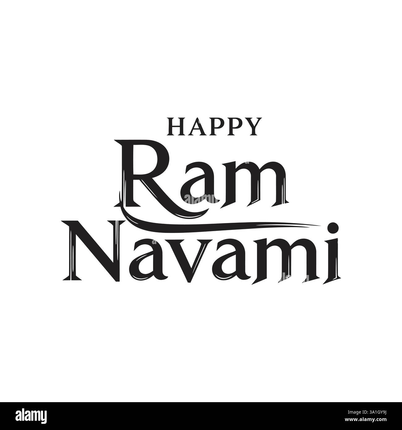 Happy RAM Navami Festival of India. Happy RAM Navami Typografie Vektor Kunst Design . Festival of Lord Shree RAM Navami Concept . Stock Vektor