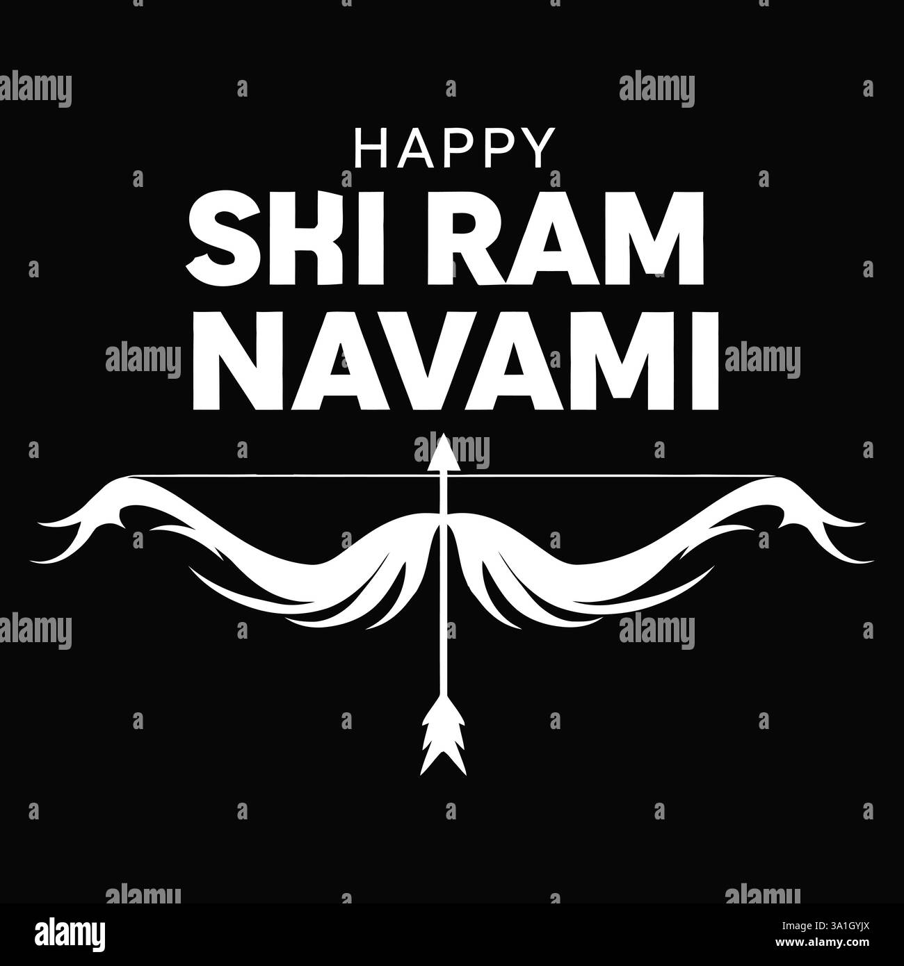 Happy RAM Navami Festival of India. Happy RAM Navami Typografie Vektor Kunst Design . Festival of Lord Shree RAM Navami Concept . Stock Vektor