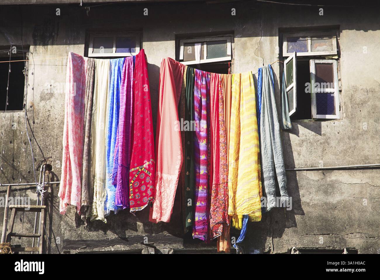 Altes manik-Gebäude, Patthe Bapurao Road, Grant Road, Bombay jetzt Mumbai, Maharashtra, Indien, Asien Stockfoto