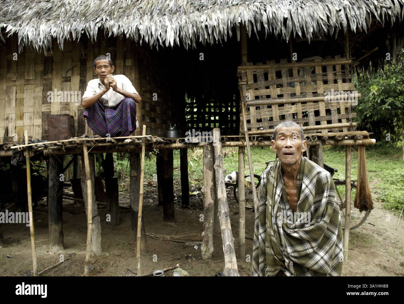 Chakamas traditionelle Hütte, Diyun, Arunachal Pradesh, Indien, Asien Stockfoto