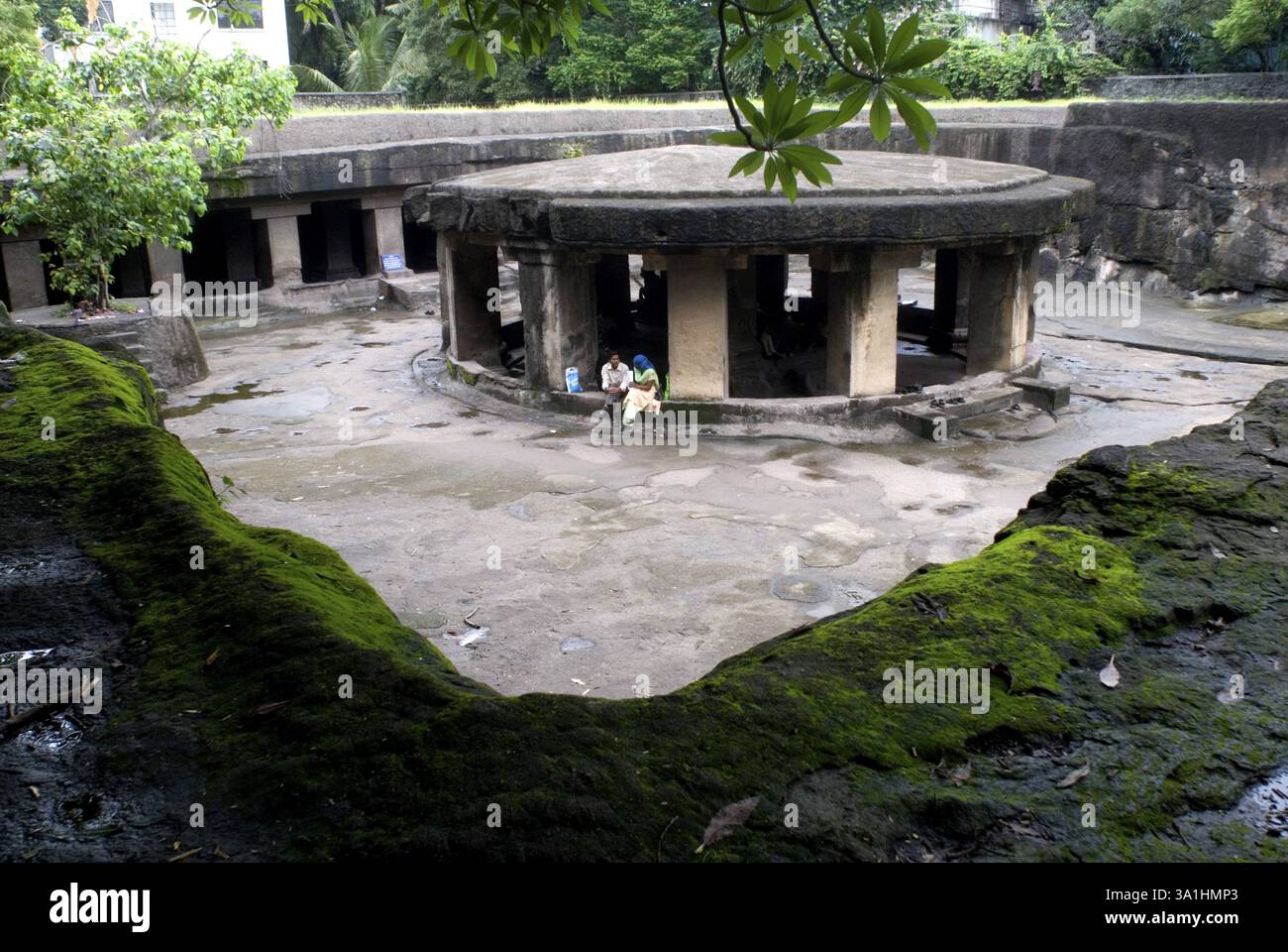 Blick auf die Höhlen von Pataleshwar, Pune, Maharashtra, Indien, Asien Stockfoto