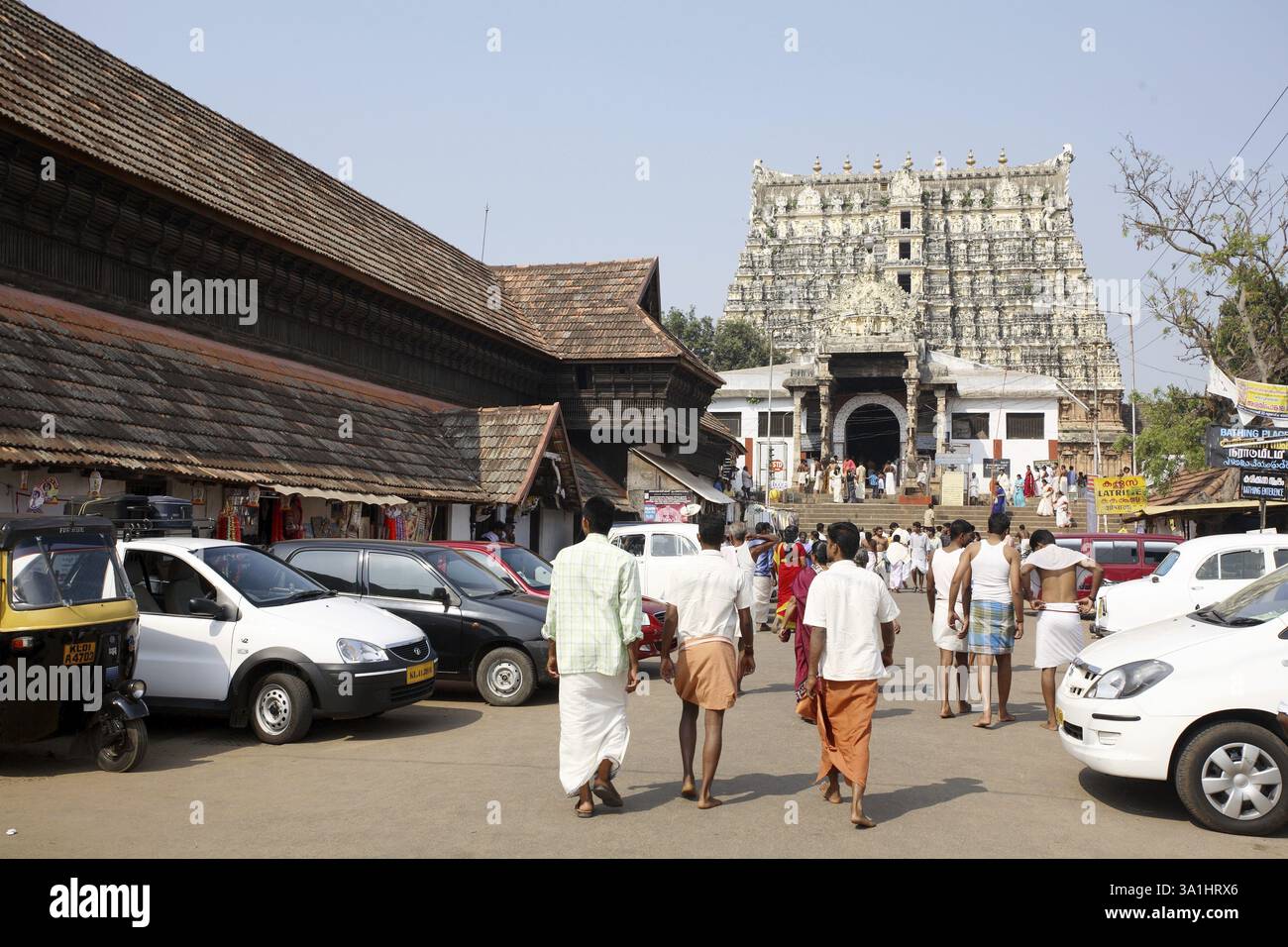 Weg zum Padmanabhaswami-Tempel, Thiruvananthapuram oder Trivandrum, Kerala, Indien, Asien Stockfoto