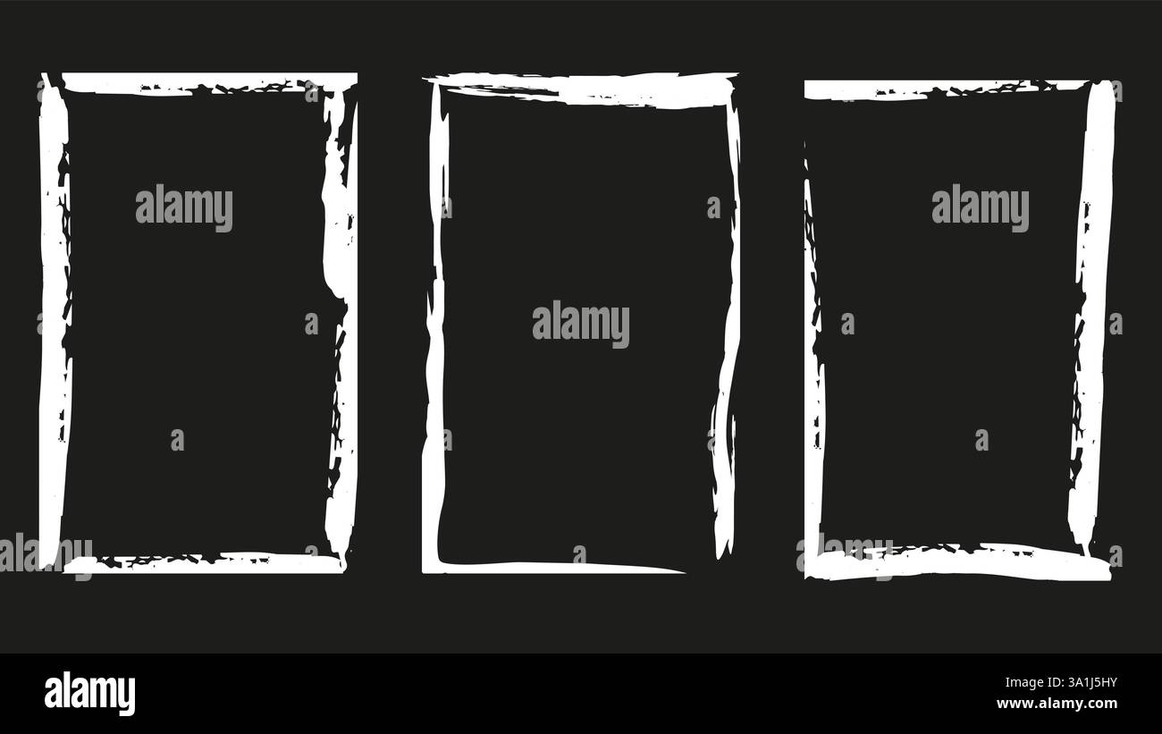 Frame Photo Grunge Textur Overlay Effekt eingestellt. Quadrate haben alle unterschiedliche Größen. Design für Social Media Flyer Poster Siebdruckkartenhintergrund. Vektorabbildung. Stock Vektor Frame Photo Grunge Textur Overlay Effekt eingestellt. Quadrate haben alle unterschiedliche Größen. Design für Social Media Flyer Poster Siebdruckkartenhintergrund. Vektorabbildung. Stock Vektor