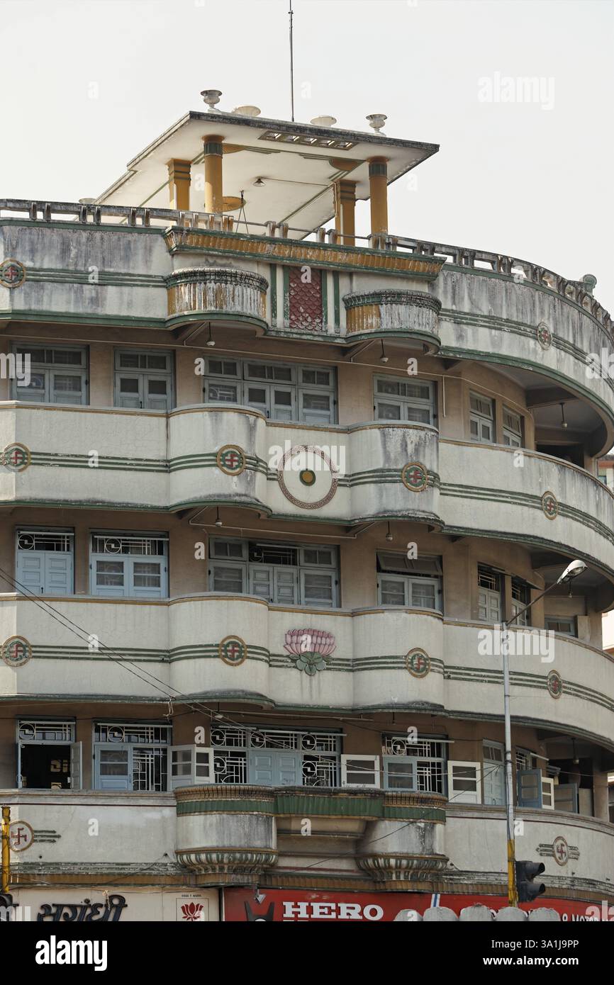 Old House Art Deco, Pune, Maharashtra, Indien, Asien Stockfoto