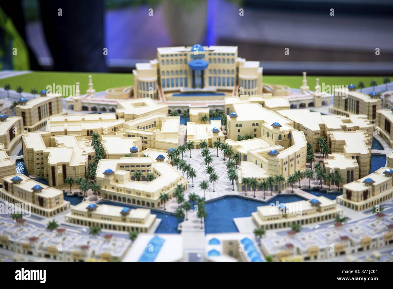 Global Village Dubai Eigenschaft Modell Look like Grafik-Muster Stockfoto
