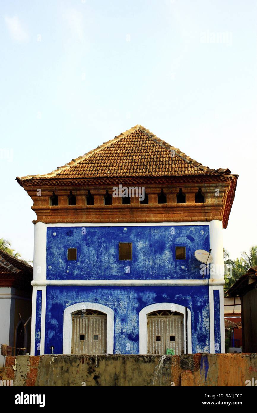Alte traditionelle Gebäude, Goa, Indien, Asien Stockfoto