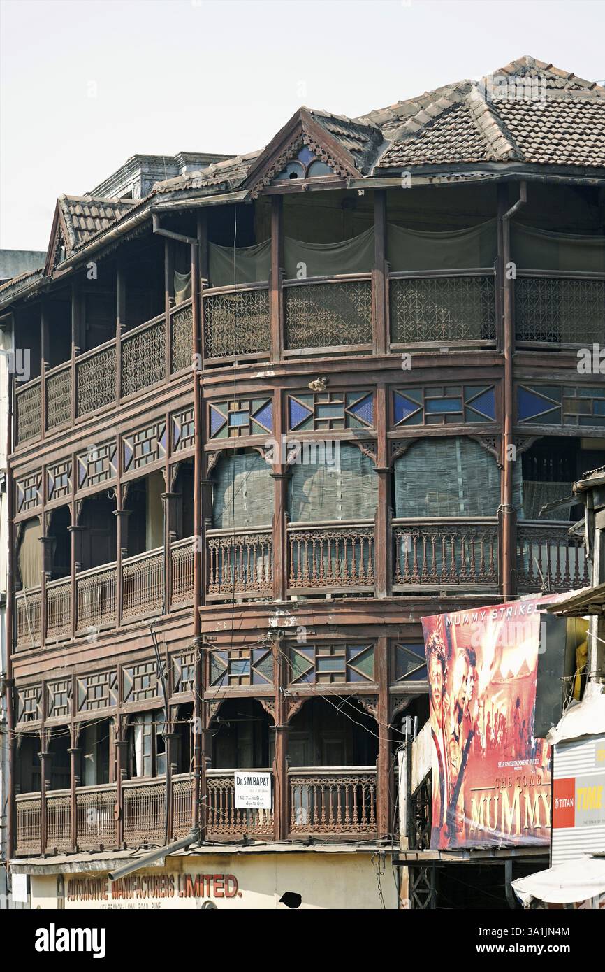 Altes Haus, Pune, Maharashtra, Indien, Asien Stockfoto