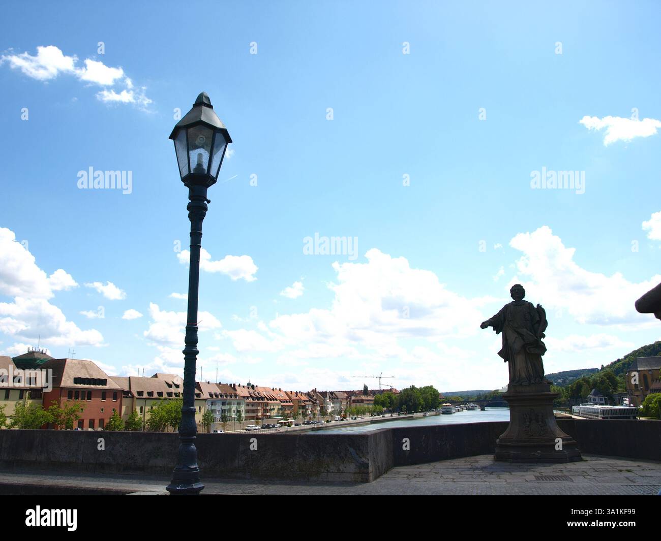 Der malerische und historische Ort Würzburg. Stockfoto