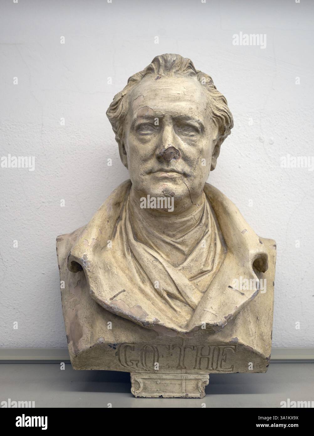 Büste von Johann Wolfgang von Goethe, Bayern, Deutschland, Europa Stockfoto
