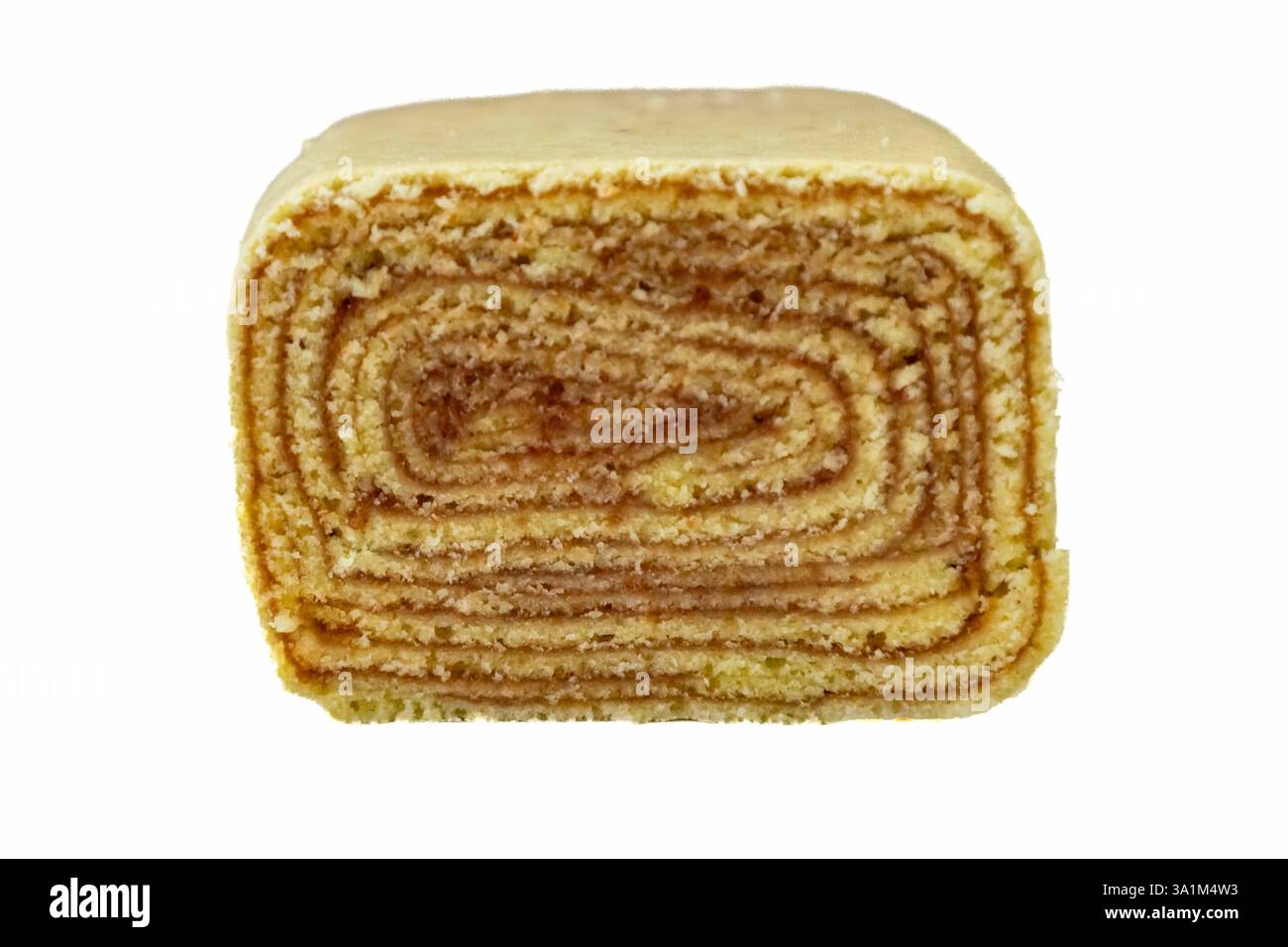 Traditioneller Brötchen, auch bekannt als Schweizer Brötchen, gefüllt mit Guavapaste, ein typischer Kuchen aus Brasilien, genauer gesagt aus Pernambuco Stockfoto