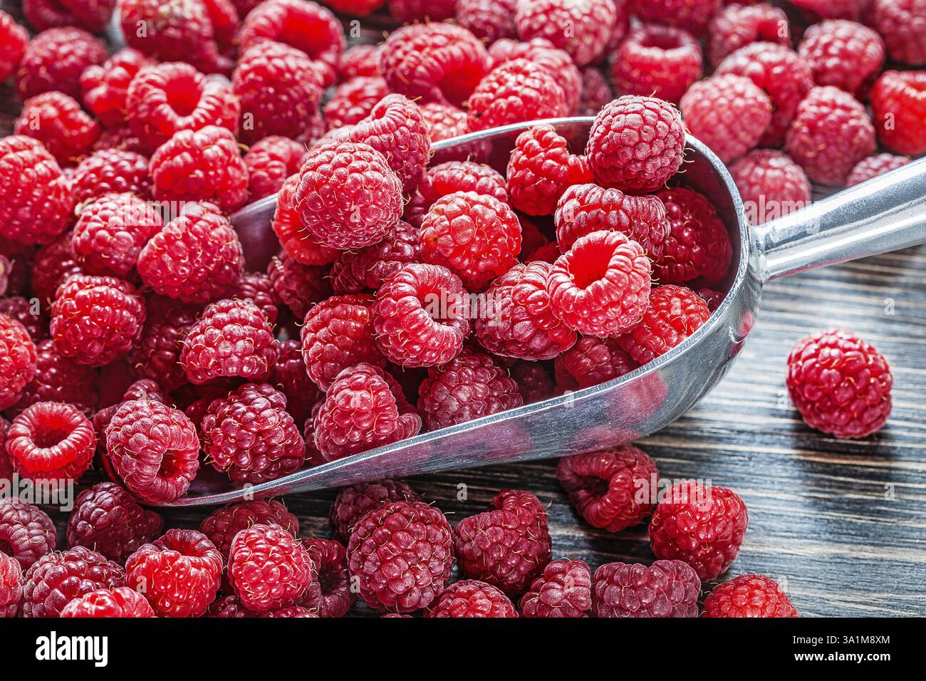 Raspberry Scoop Healthy Food Konzept Stockfoto