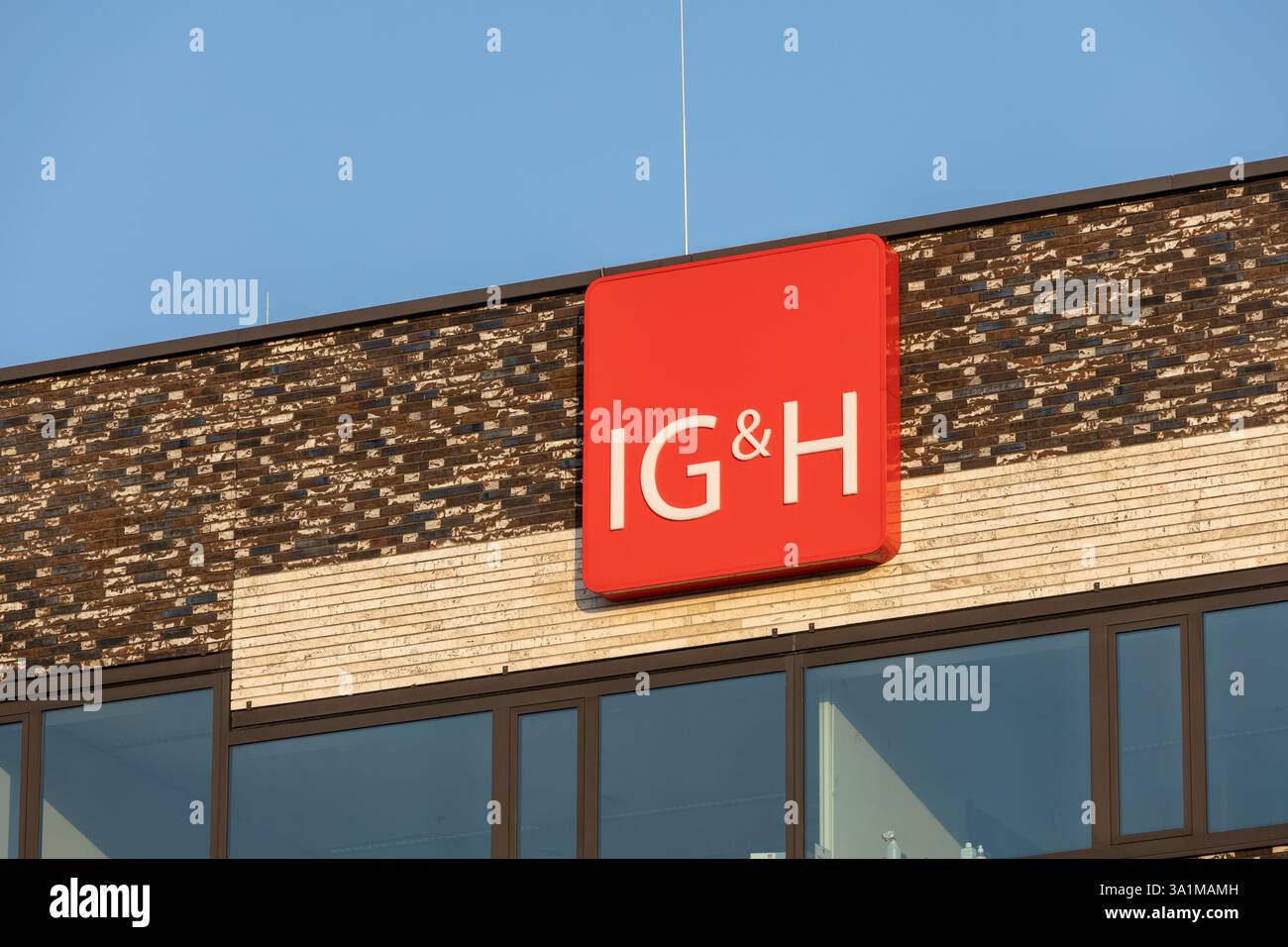 IG&H-Logo. IG&H ist ein führendes Beratungsunternehmen im Bereich der digitalen Transformation. Mit seiner eigenen bewährten „Make Strategy Work“-Methodik Stockfoto