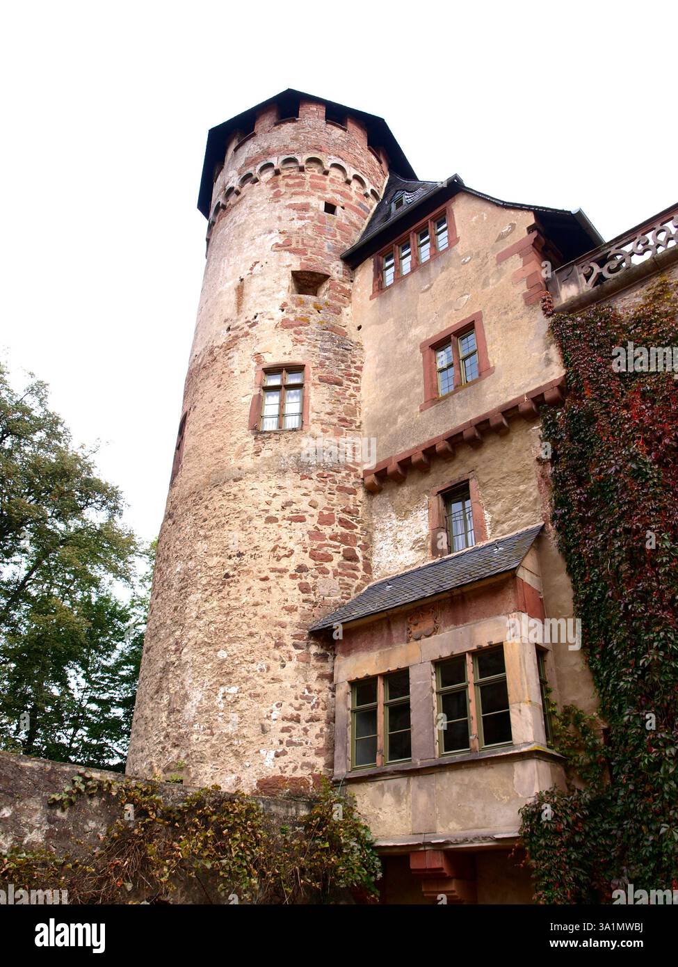 Schloss Fürstenau (Michelstadt). Die Burg wurde im 14. Jahrhundert vom Kurfürstentum Mainz zum Schutz errichtet. (Wiki) Stockfoto Schloss Fürstenau (Michelstadt). Die Burg wurde im 14. Jahrhundert vom Kurfürstentum Mainz zum Schutz errichtet. (Wiki) Stockfoto