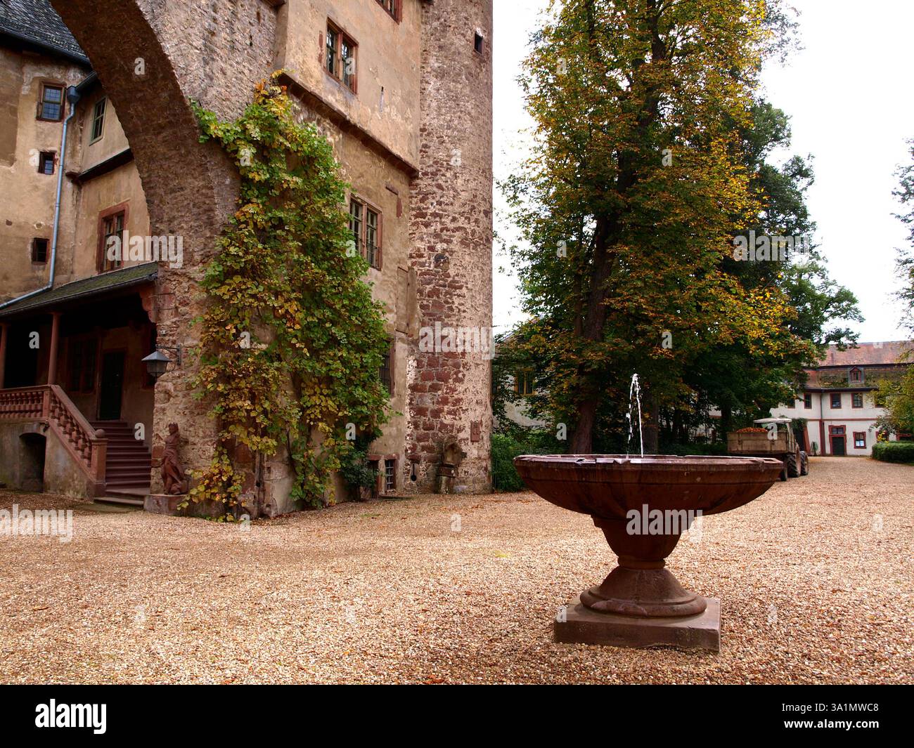 Schloss Fürstenau (Michelstadt). Die Burg wurde im 14. Jahrhundert vom Kurfürstentum Mainz zum Schutz errichtet. (Wiki) Stockfoto Schloss Fürstenau (Michelstadt). Die Burg wurde im 14. Jahrhundert vom Kurfürstentum Mainz zum Schutz errichtet. (Wiki) Stockfoto