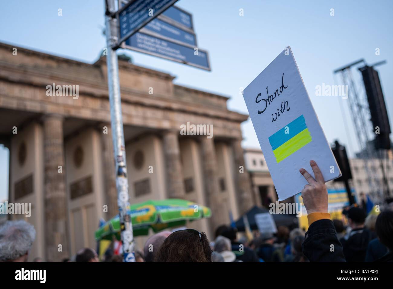 Demo pro Ukraine in Berlin 09.03.2025 Stockfoto