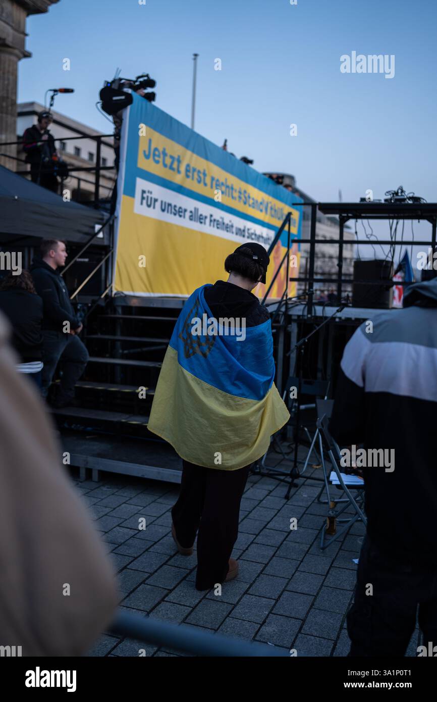Demo pro Ukraine in Berlin 09.03.2025 Stockfoto